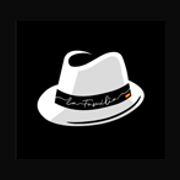 Sombrero de La Familia, la comunidad de Solana en España: el icono, en blanco sobre negro